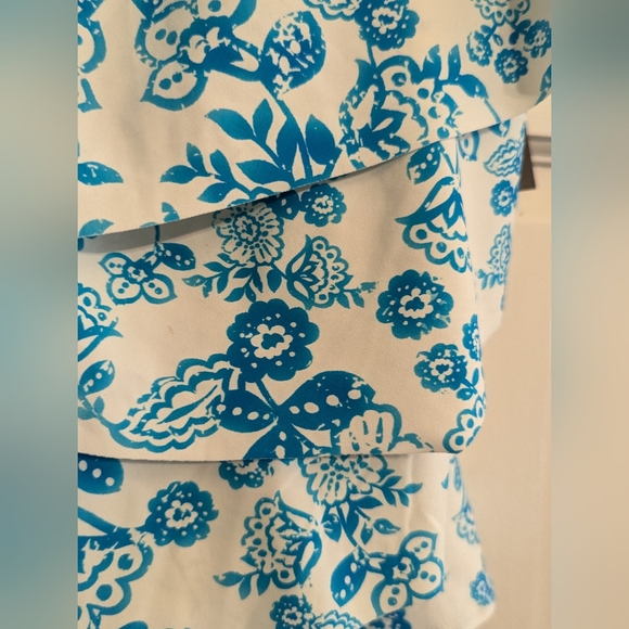 NWT COCO REEF RUFFLE BRA SIZED UNDERWIRE TANKINI TOP - BLUE/WHITE - 36D - Picture 7 of 7